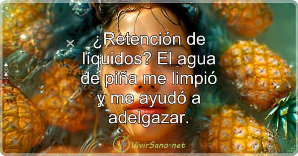 ¿Retención de líquidos? El agua de piña me limpió y me ayudó a adelgazar.
