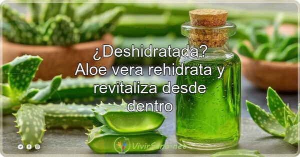 ¿Deshidratada? Aloe vera rehidrata y revitaliza desde dentro